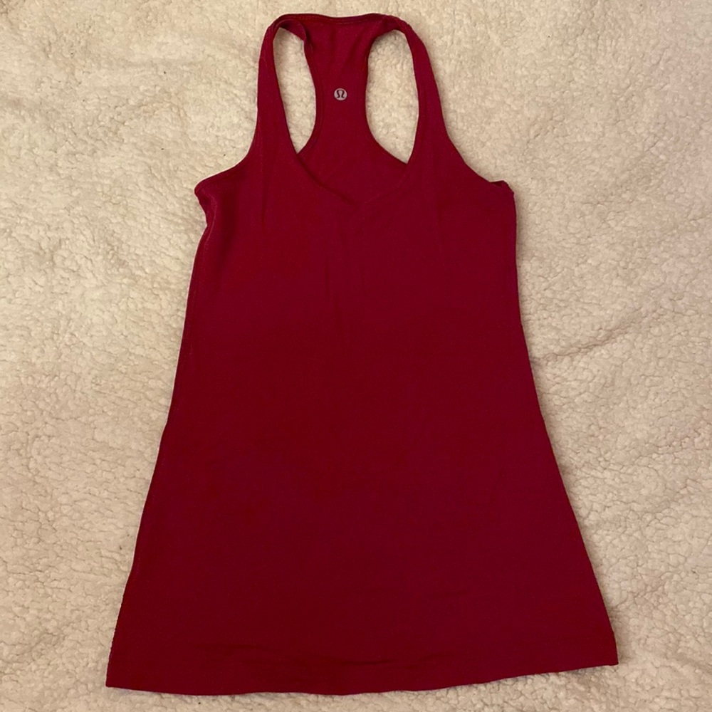 Red Lululemon tank top